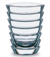 A bold, growing stepped design lends this crystal vase a modern architectural appeal. It is striking enough to be displayed on its own, or add fresh-cut stems to see how its unique form is transformed. As always, Baccarat craftsmanship is substantial and impressive and brilliantly clear.