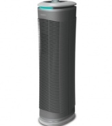 Kick allergens, like smoke, dust and pollen, out of your life. This whisper-quiet air purifier uses a long-lasting HEPA filter to remove up to 99.9% of bacteria from the very air you breathe. Three cleaning speeds and a UV-C light bring pure air into your space. 5-year limited warranty. Model AR-25.