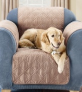 Now it's okay for your best friend to be on the furniture! Sure Fit's Soft Suede Pet Throws protect furniture from pet fur and stains easily and affordably.