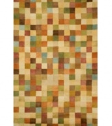 Pixelated perfection. With gentle nature-inspired tones like sienna, sandalwood and grassy greens, the Petra rug offers a different vista from every angle. Hand-tufted and hand-finished for a rich, lustrous sheen, this plush wool rug adds a compelling sense of warmth to any room.