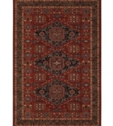 Old-world elegance. Breathtaking design. Made from semi-worsted New Zealand wool in a spectrum of rich, rustic colors, this Couristan area rug updates ancient patterns for today's well-decorated home.