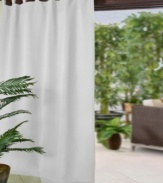 As easy as a summer breeze, the Matine indoor/outdoor window panel gives your window a look of simple sophistication with the durability to withstand the elements. A cinch to hang and adjust, place in the patio, gazebo or any room in your home!