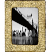 It's metal artistry with a New York edge- display your favorite memories in this hand-cast aluminum frame for a distinctive touch to any home display.HandmadeAluminum alloyImported