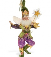With a wave of his wand, the Fairy of Miracles will fill your home with holiday magic. Sequins, glitter and beads give the Mark Roberts figurine an air of unparalleled whimsy, while adjustable arms and legs add an extra element of fun.