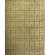 Inspired by mid-century modern patterns, the Zanzibar area rug presents a unique geometric design in fresh, contemporary colors. Its streamlined, low-cut pile and durable construction offer a handsome, lasting finish to any room. (Clearance)