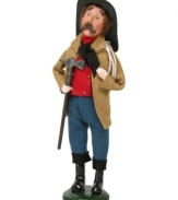Celebrate everyday heroes with a firefighter styled like those from old London. An axed in hand, he's got his eyes peeled for signs of trouble in the distance. A one-of-a-kind figurine from Byers' Choice.