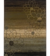 Grow your home with beautiful contemporary style! Bold florals unlike any other open skyward on this multi-hued ombre rug. Dark chocolate, sea green, and pale yellow shades are mixed with rich texture for a wonderfully unique result.