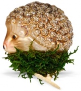 The wild life! Make this adorable Inge-Glas hedgehog ornament feel right at home on your Christmas tree. Mouth-blown and hand-painted for expert craftsmanship.