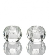 Faceted crystal balls predict a bright future as Afterglow votive candle holders from Lighting by Design. A dazzling gift for newlyweds!