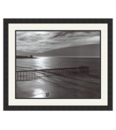 The original Scripps Pier intersects the San Diego coastline under an enormous sky. In timeless black and white. Photographed by Ansel Adams to commemorate the University of California's centennial anniversary in 1968.