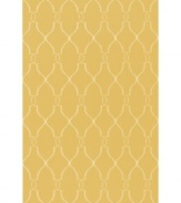 Stunning in its simplicity, this artist-designed area rug from Surya brings a calming beauty to any area in your home. Interlocking lines crisscross against a soft golden background, creating a chic lattice-like pattern that's stylishly simple.