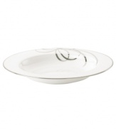 There's no classier canvas for your favorite recipes than the kate spade Belle Boulevard dinnerware collection. Featuring a distinctive platinum band and whimsical bow design on the finest white china, its easy sophistication makes every meal a work of art.