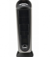 This tower heater powerfully pushes heat into the drafty nooks and crannies of every room, reaching the places that need warmth the most. Easy-to-use and convenient, this heater has a handy remote and 2 quiet comfort settings that bring your space up to the ideal temperature without ever making a peep. 3-month warranty. Model 751320.