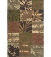 Flawless floral designs peep coyly out from each square panel of this irresistibly styled area rug from Surya. Hand-tufted from poly-acrylic fibers that provide luxurious softness without shedding, this rug adds a striking, easy-maintenance accent to any living space.