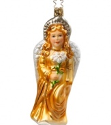 Your guardian angel! Mouth-blown and hand-painted, this Inge-Glas ornament was created with expert craftsmanship for a signature finish that shines bright year after year.