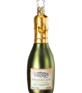 Cheers! There's more than one way to serve wine this holiday season. Adorn your Christmas tree with this mouth-blown, hand-painted Inge-Glas En Vogue ornament.