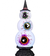 Ghost, goblin or other creatures of the night? This LED Eyeball Light will frighten loved ones and guests while adding a bit of spook to your home. Glitter at the base and top make it that much more intriguing.
