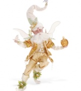 Give your home the golden touch with a new Mark Roberts fairy. A metallic suit, glittering wings and flexible features that allow for easy positioning make this large figurine a vision of whimsical splendor.