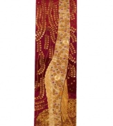 A long runner that is ideal for hallways and entryways. Bold and visually arresting, this rug features abstract shapes and patterns in a rich color spectrum of creme, auburn, burgundy and earth tones. Inspired by expressionistic art, it lends modern style to any home. Hand-tufted and hand-carved of plush wool.