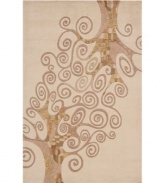 Branch out with a stunning area rug from Momeni, featuring a stylized tree motif in soft neutrals. Hand-tufted and carved by expert artisans using a special blend of the highest-quality Chinese wools, this rug adds exceptional softness and allure to any space.