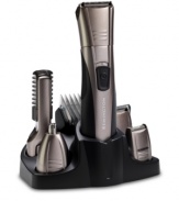 Take charge of trimming, shaving and grooming! A wide trimmer with titanium-infused stainless steel blades puts detailed styling, incredible versatility and an all-over close shave right into your hands for silky, smooth, ready-to-touched skin. 2-year limited warranty. Model PG520B.