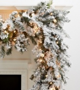 Celebrate the natural splendor of the season with garland combining the look of Norway pine, twinkling clear lights and an eternal dusting of snow. From Kurt Adler.