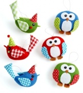 Hoot hoot or cheep cheep? Whimsical knit birds or owls add some homespun charm to your tree this holiday season.