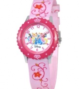 Help your kids stay on time with this fun Time Teacher watch from Disney. Featuring your favorite Disney princesses, the hour and minute hands are clearly labeled for easy reading.