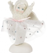 Come play with me! This sweet and innocent Snowbabies figurine is crafted of pure porcelain bisque sure to bring a lasting holiday tradition to your home. From Department 56.