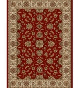 Rendered with intricate floral designs in a sumptuous red and neutral color palette, this area rug set from Kenneth Mink offers a cohesive look for your entire home. Woven of plush olefin for lasting softness and durability. Includes five rugs.