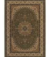 Offering timeless Persian-inspired patternwork in a simply stunning green and gold palette, the Tamena area rug from Couristan brings intricate beauty to your floors. Woven of heat-set Courton™ polypropylene, a synthetic fiber that's meticulously crafted for durability.