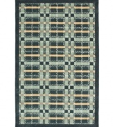 A traditional basketweave plaid is updated for the modern home in this area rug only from Martha Stewart rugs. Hand tufted in India of long wool fibers, this luxurious home accent presents unparalleled comfort and style underfoot.