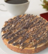 Smooth, buttery caramel is layered with golden, toasted pecans and topped with a splash of chocolate...is your mouth watering yet? A celebrated favorite, this delectable Turtle cheesecake is perfect for sharing with guests or savoring by yourself!