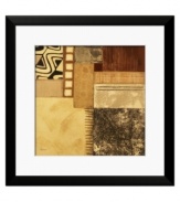Go for a layered look with Winter I. Textural patterns in neutral hues, from soft taupe to burnt sienna, have an intrinsic warmth and contemporary sensibility. With a snow-white mat and black frame.