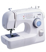 Just the right stitch. This sewing machine from Brother will help you sew like a pro, providing 35 preprogrammed stitches which perform a total of 73 stitch and quilting functions, plus numerous other decorative and utility stitches. 25-year limited warranty. Model HS1000.