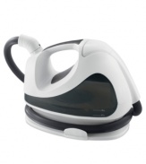 Little steamer, big results. Compact in size but with all the power of a full-size garment steamer, this Homedics design heats up quickly and provides 30 minutes of continuous, wrinkle-busting steam. Two-year limited warranty. Model PS-150.