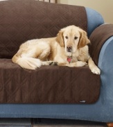 Now it's okay for your best friend to be on the furniture! Sure Fit's Soft Suede Pet Throws protect furniture from pet fur and stains easily and affordably.