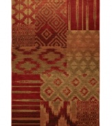 Captured in striking crimson hues, this area rug from Karastan interprets the lush geometric patterns of Southwestern-style rugs for the contemporary decor. Woven from lush nylon that delivers softness underfoot and superb resistance to everyday wear.