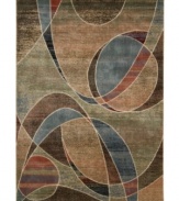 An abstract beauty in bold, blended color. Rich in artful expression, this Nourison rug is made with exclusive, premium-quality Opulon(tm) yarns to create a densely woven and strikingly luxurious pile that provides years of fade-free style. Hand-carved details add textural interest.