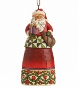Santa makes an exception to his drop-and-go policy to hand-deliver a particularly special present. His kind eyes and warming spirit are irresistible in elaborately carved and hand-painted resin. A thoughtful gift for someone you love, from Jim Shore.