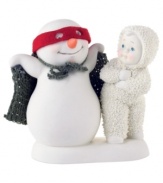 Have no fear! Let this Snowbabies porcelain bisque figurine remind you of your own personal superman -- your best friend! From Department 56.