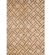 An enlarged, faded weave graphic creates a calming sense of symmetry in this Fairfield area rug from Lauren by Ralph Lauren. Its classic hues and soft composition of natural hemp and jute fibers present a welcoming, refreshing home accent in any room.