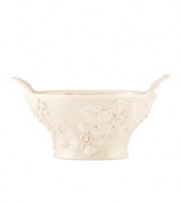 Teeming with fresh blooms in graceful ivory porcelain, the Floral Fields basket from Lenox has a serene, understated elegance. A charming centerpiece, perfect for holding flowers, potpourri or fruit.  Qualifies for Rebate