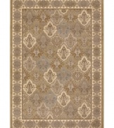 Soft, muted colors collect to create an intricately crafted Persian-inspired design in this Sedhan area rug from Couristan. Wilton-loomed of Couristan's own Courtron™ ultra-fine polypropylene to give this rug a thick pile, soft finish and ultimate durability.