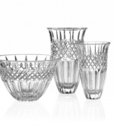 Narrow flutes and a diamond grid converge in pristine Waterford crystal, gracing the Shelton bowl with old-world resplendency. A beautiful host for fruit and flowers in your own home – or a memorable gift for someone you love. Not shown.