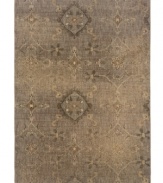 Like a prized found objet d'art, the Milano area rug features a distressed representation of ancient textile designs reinvented in rich, earthy colors. Its streamlined, low-cut pile and durable construction offer a handsome, lasting finish to any room.