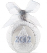 Make it the most elegant Christmas yet with this handmade porcelain ornament from Lladro. A beautiful bow, embossed candy canes and ice-blue accents make the 2012 tree one you'll always remember.
