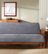 Protect your futon mattress with this smoothly suede slipcover. Ample 8 gussets will fit even the thickest mattress. Hidden zipper closure.