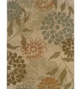 Meeting somewhere between modern and traditional, this Sphinx area rug features a bold floral motif that pops against a soft, neutral ground. Pairing a hard-twist nylon construction with a special dyeing technique, this transitional piece is designed to recreate the look and feel of the finest antique rugs.