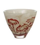 A stunning accent, this hand-made bowl designed by Olle Brozen for Kosta Boda lends sophistication to your tabletop or mantlepiece.